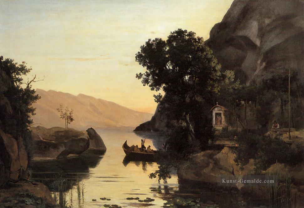 Blick auf Riva Italienischen Tirol plein air Romantik Jean Baptiste Camille Corot Ölgemälde